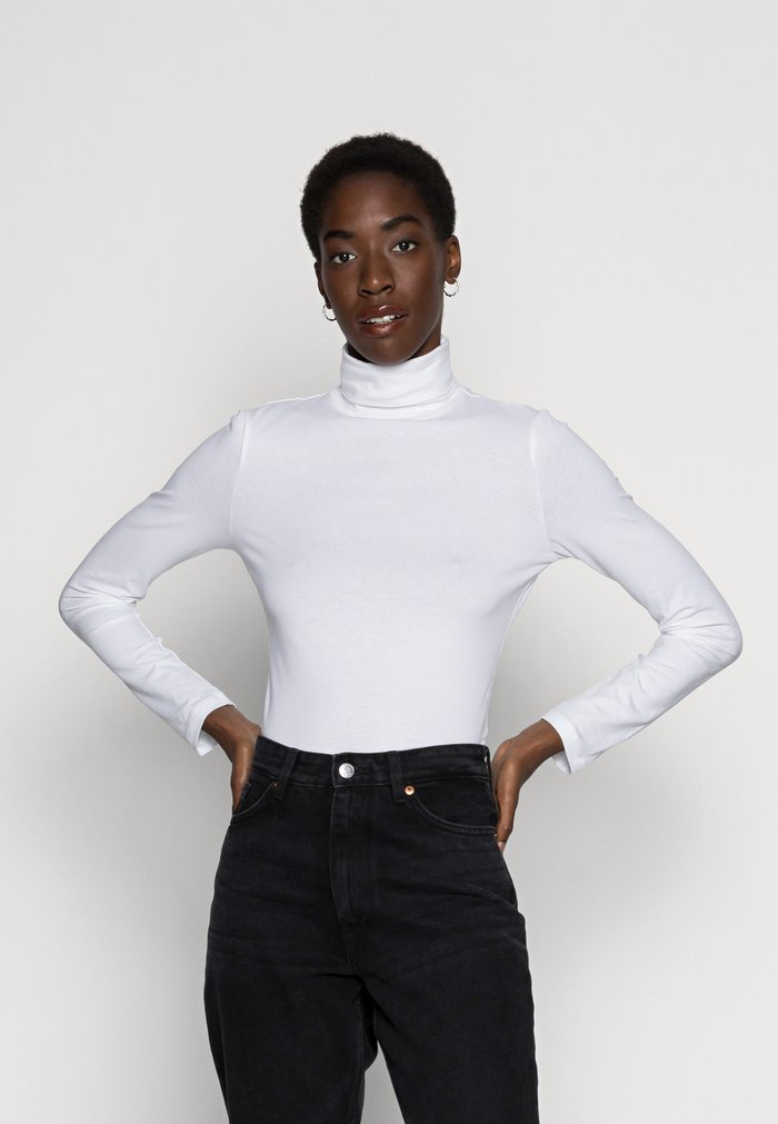 Hauts Anna Field BASIC ROLL NECK LONG Blanche Femme | ECM-1192208